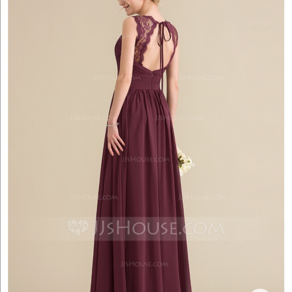 Burgundy colored bridesmaid dress. NWT